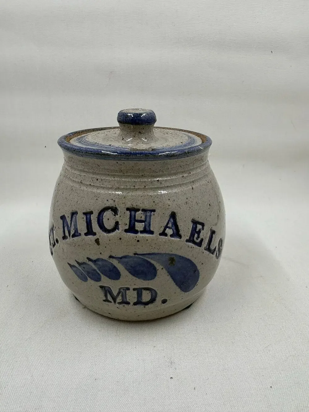 St. Michael’s MD Small Salt Glazed Pottery Jar